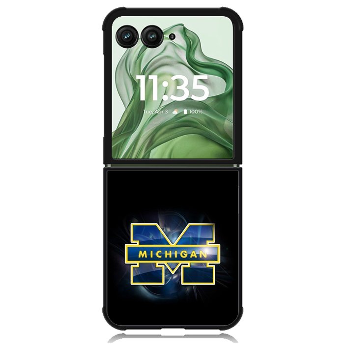 michigan wolverines X00951 Motorola Moto Razr+ Plus 2024/2025 Case, Motorola Razr 50 Ultra/50s Ultra Case
