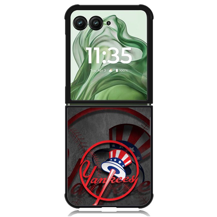 new york yankees X00936 Motorola Moto Razr+ Plus 2024/2025 Case, Motorola Razr 50 Ultra/50s Ultra Case