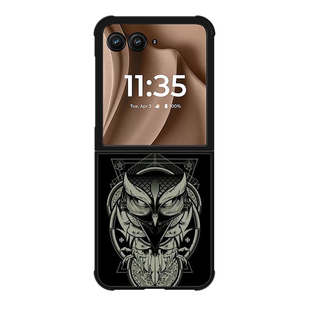 Owl artwork X01025 Motorola Moto RAZR Plus 2025 Case