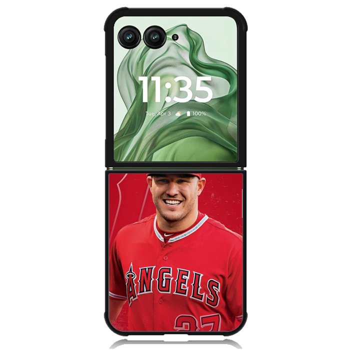 mike trout baseball X01213 Motorola Moto Razr+ Plus 2024/2025 Case, Motorola Razr 50 Ultra/50s Ultra Case