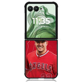 mike trout baseball X01213 Motorola Moto Razr+ Plus 2024/2025 Case, Motorola Razr 50 Ultra/50s Ultra Case