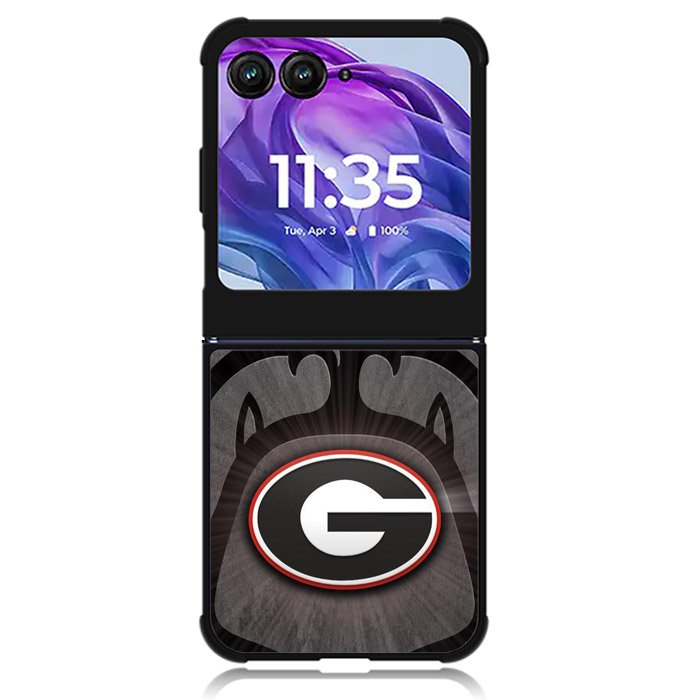 Georgia Bulldogs Logo 2nd Motorola Moto Razr 2024 , Moto Razr 50 Case