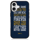 Notre Dame Football X02250 iPhone 16 Plus Case