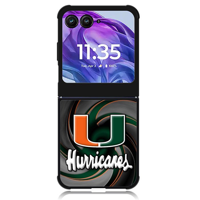miami hurricanes Motorola Moto Razr 2024 , Moto Razr 50 Case