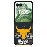 Blood sweat respect X02129 Motorola Moto Razr+ Plus 2024/2025 Case, Motorola Razr 50 Ultra/50s Ultra Case
