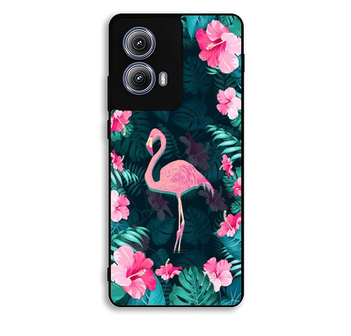 Flamingo And Flowers Motorola Moto Edge 2024 Case FE1245