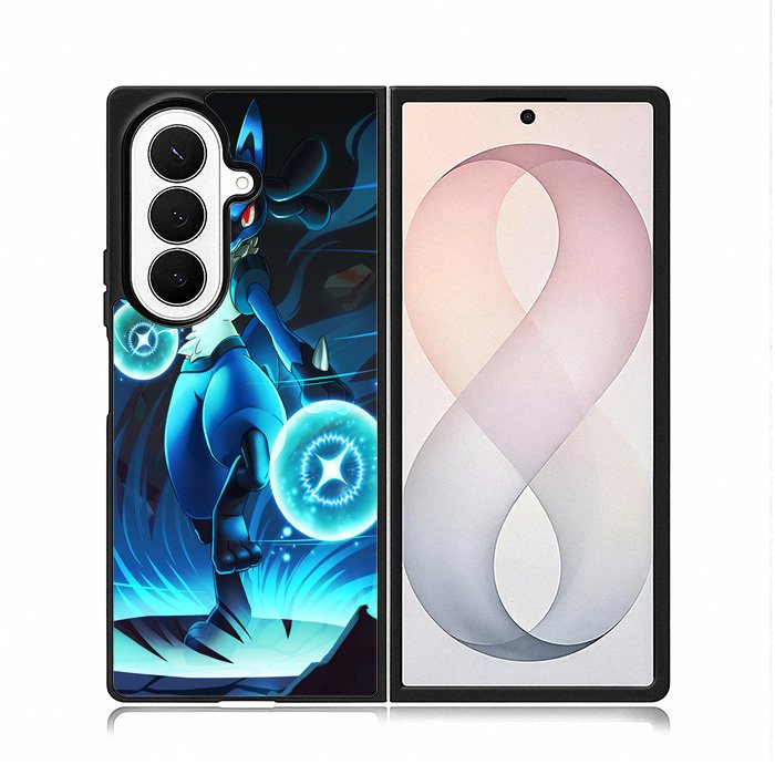 Pokemon Luxury Lucario Samsung Galaxy Z Fold 8 Ultra Case DC1485