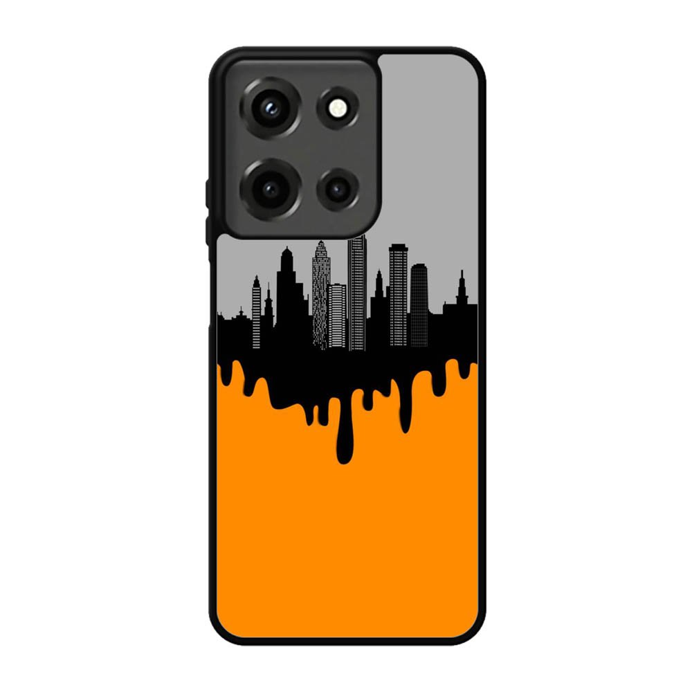 Black Orange Motorola Moto G 5G 2025 Case FE7503