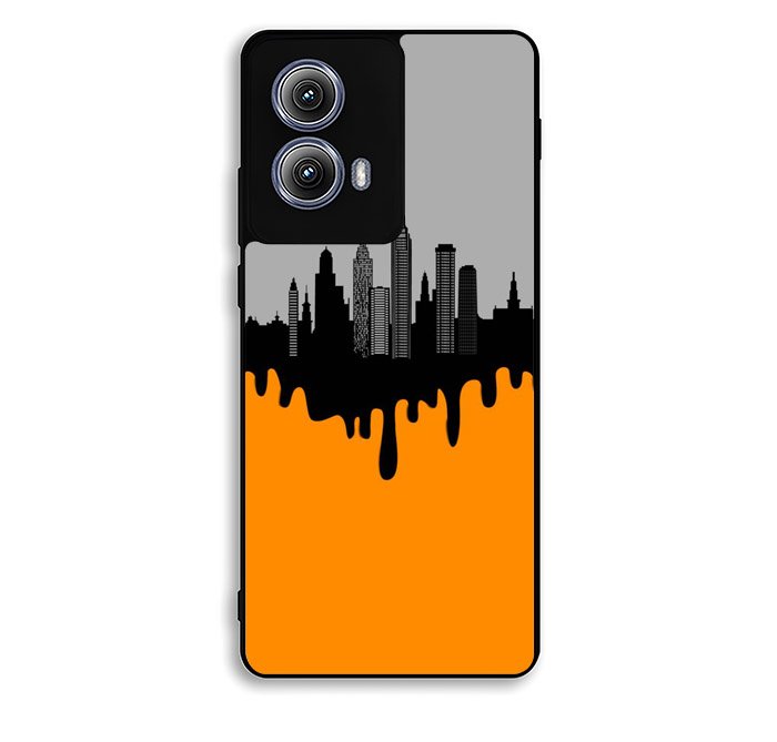 Black Orange Motorola Moto Edge 2024 Case FE4267