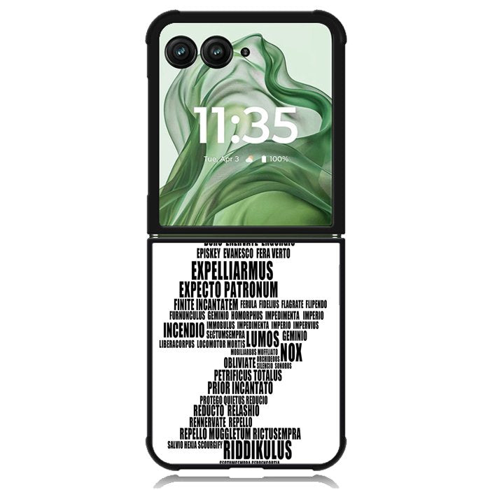 Harry Potter Spells  X0616 Motorola Moto Razr+ Plus 2024/2025 Case, Motorola Razr 50 Ultra/50s Ultra Case