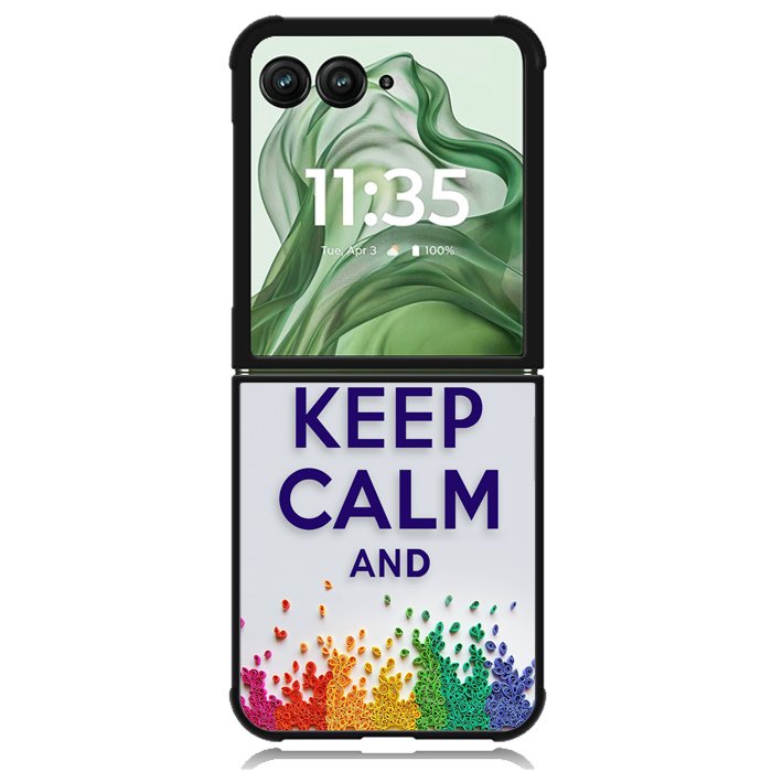 Keep Calm and imagine  X1245 Motorola Moto Razr+ Plus 2024/2025 Case, Motorola Razr 50 Ultra/50s Ultra Case