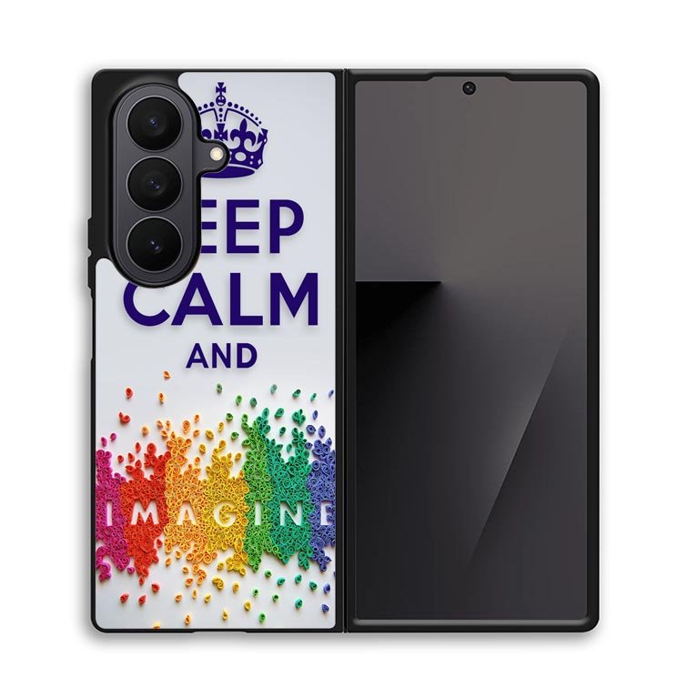 Keep Calm and imagine  X1245 Samsung Galaxy Z Fold 7 Case