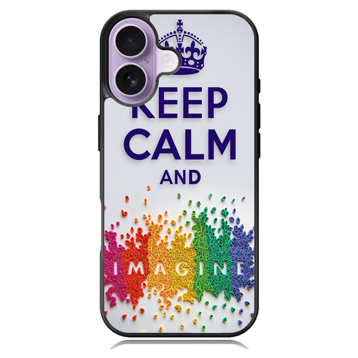 Keep Calm and imagine  X1245 iPhone 17 Case