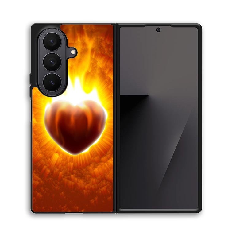 Love Burning Heart  X1458 Samsung Galaxy Z Fold 7 Case