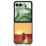 Girl In Red Flowers  X1710 Motorola Moto Razr+ Plus 2024/2025 Case, Motorola Razr 50 Ultra/50s Ultra Case