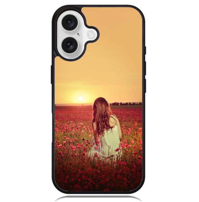 Girl In Red Flowers  X1710 iPhone 16 Plus Case