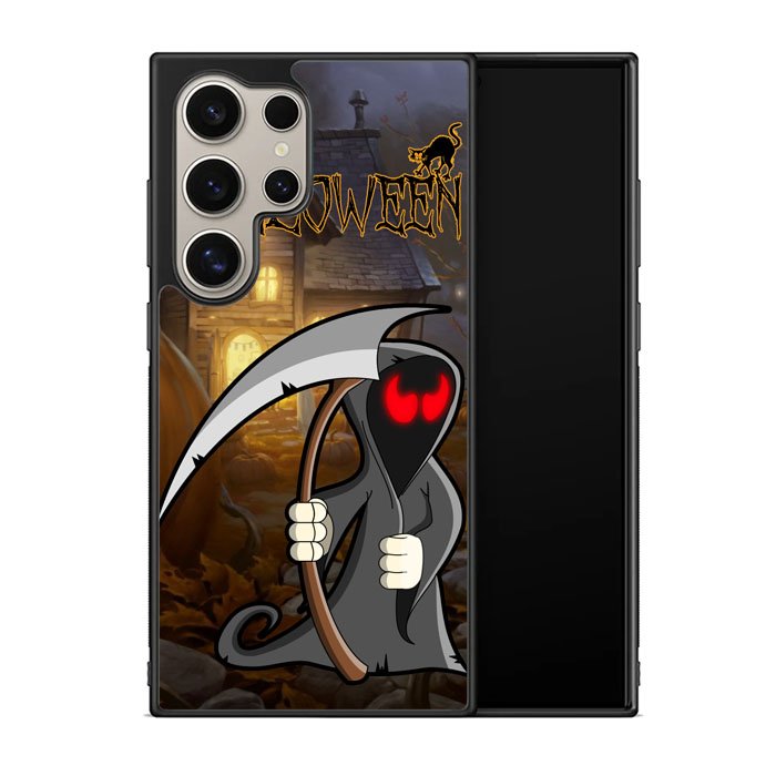 Orange Halloween Moon X2669 Samsung Galaxy S24 Ultra 5G Case