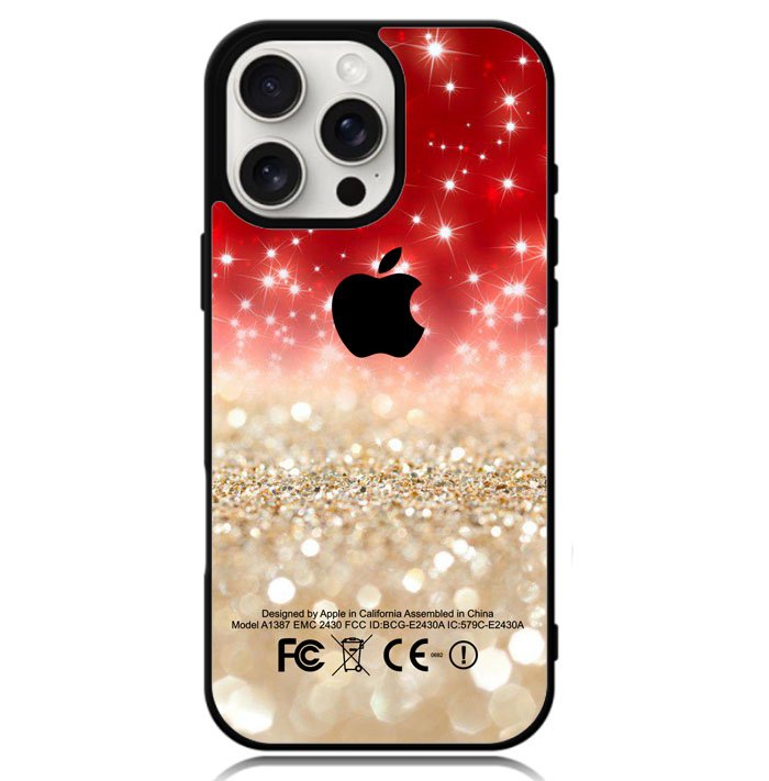 Red And Silver X3899 iPhone 16 Pro Case