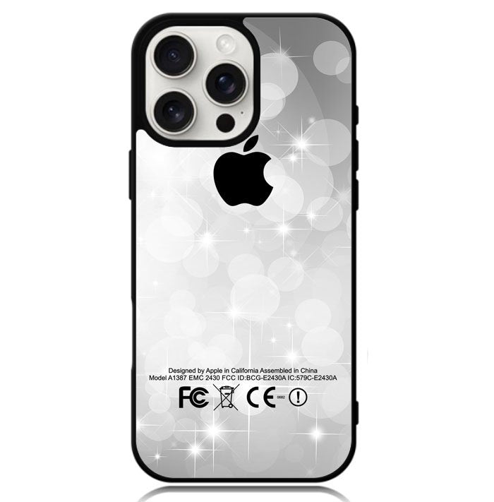 Silver Glitter X3897 iPhone 16 Pro Max Case