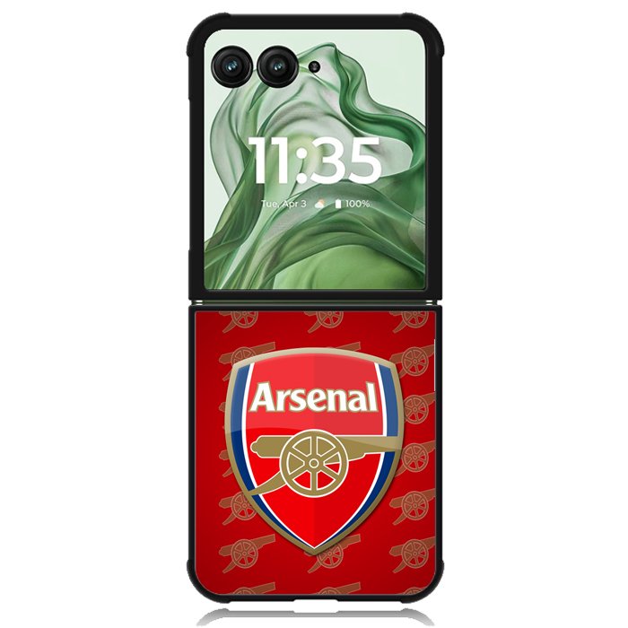 Arsenal FC X4183 Motorola Moto Razr+ Plus 2024/2025 Case, Motorola Razr 50 Ultra/50s Ultra Case