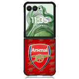 Arsenal FC X4183 Motorola Moto Razr+ Plus 2024/2025 Case, Motorola Razr 50 Ultra/50s Ultra Case
