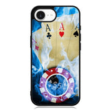 Blue Fire Ace Cards iPhone 16e Case FE0200