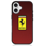 Ferrari Logo Red Carbon X4707 iPhone 16 Case