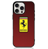 Ferrari Logo Red Carbon X4707 iPhone 16 Pro Case