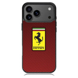 Ferrari Logo Red Carbon X4707 iPhone 17 Pro Max Case
