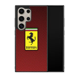 Ferrari Logo Red Carbon X4707 Samsung Galaxy S25 Ultra 5G Case