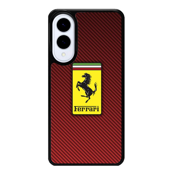 Ferrari Logo Red Carbon X4707 Samsung Galaxy S25 Edge Case
