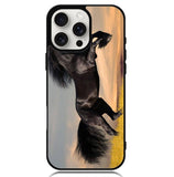 Horse black running X4653 iPhone 16 Pro Max Case