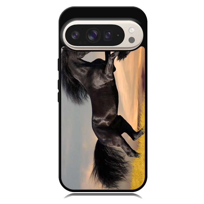 Horse black running X4653 Google Pixel 9 Pro XL Case
