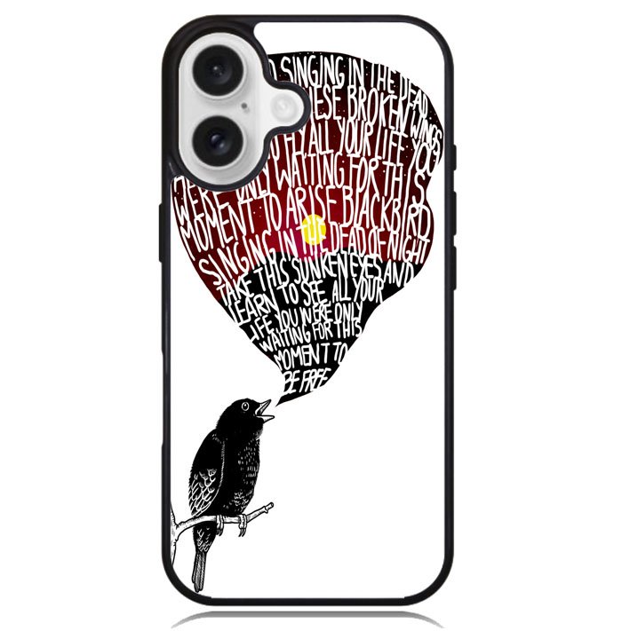 The Beatles Blackbird Lyrics X4765 iPhone 16 Case