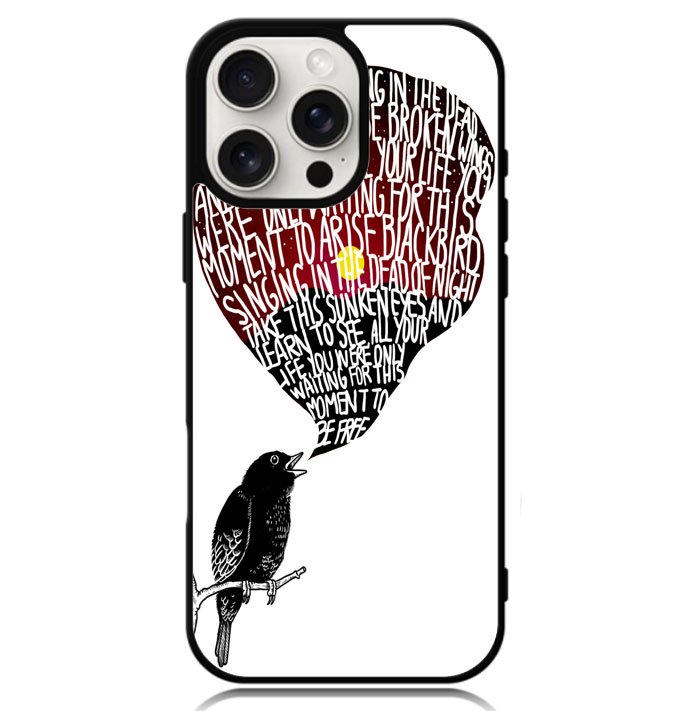 The Beatles Blackbird Lyrics X4765 iPhone 16 Pro Max Case