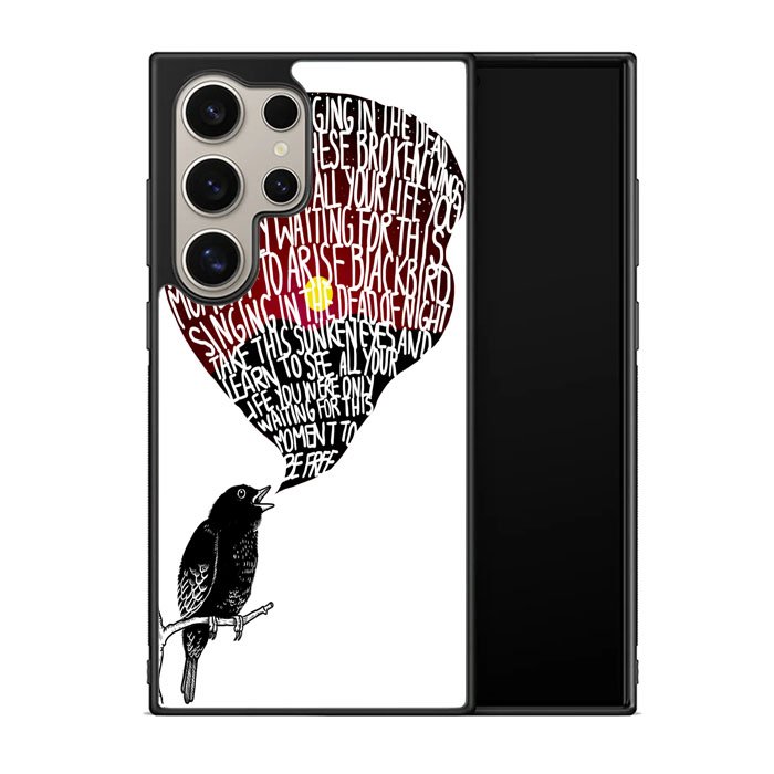 The Beatles Blackbird Lyrics X4765 Samsung Galaxy S25 Ultra 5G Case