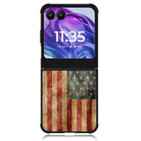Vintage American Flag Motorola Moto Razr 2024 , Moto Razr 50 Case