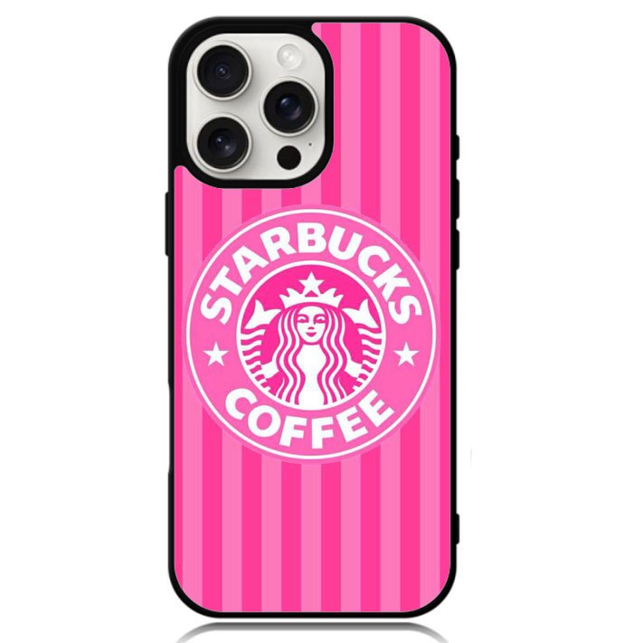 Starbucks Pink Stripes X5719 iPhone 16 Pro Case