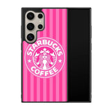 Starbucks Pink Stripes X5719 Samsung Galaxy S25 Ultra 5G Case