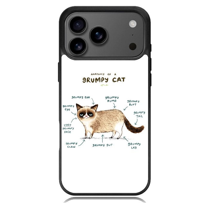 Anatomy Of A Grumpy Kitty X5744 iPhone 17 Pro Max Case