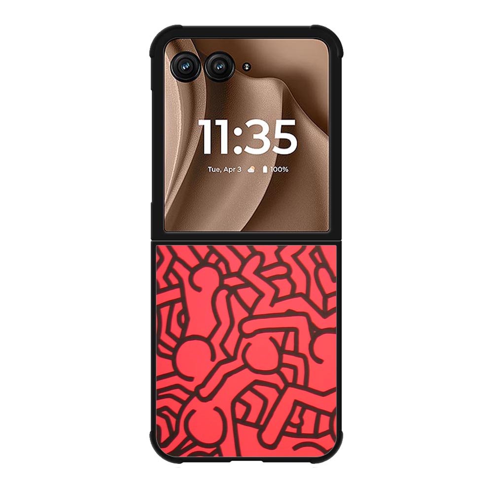 Keith Haring Colors Go Back X0151 Motorola Moto RAZR Plus 2025 Case