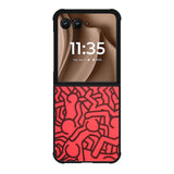 Keith Haring Colors Go Back X0151 Motorola Moto RAZR Plus 2025 Case
