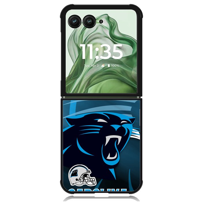 Carolina Panthers X6231 Motorola Moto Razr+ Plus 2024/2025 Case, Motorola Razr 50 Ultra/50s Ultra Case