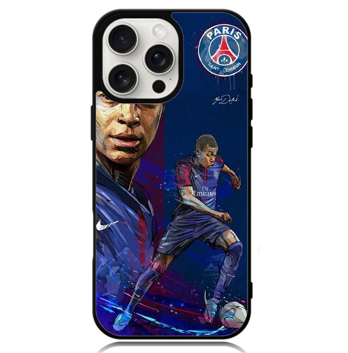 painting of Kylian Mbappé X7053 iPhone 16 Pro Max Case