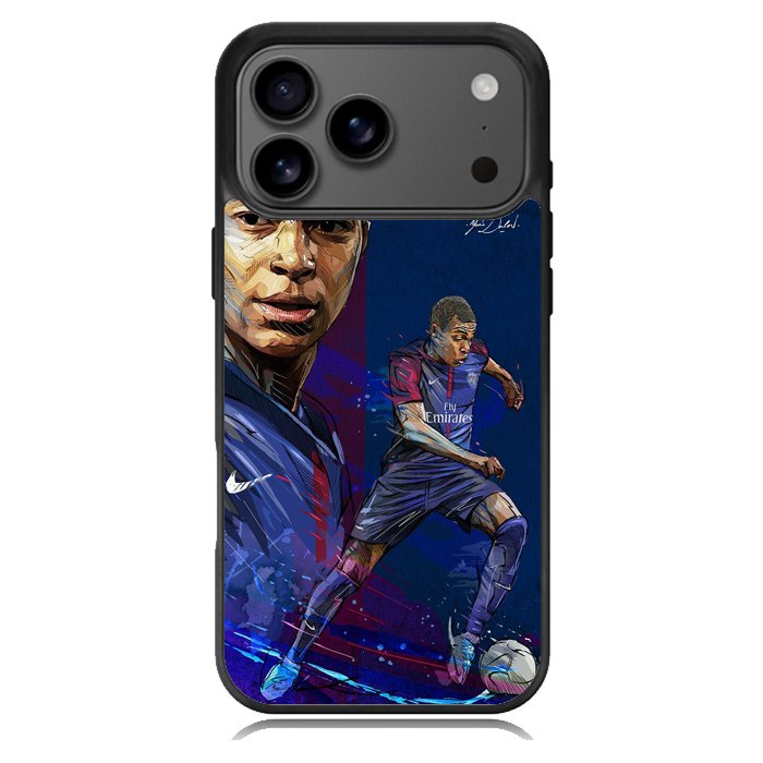 painting of Kylian Mbappé X7053 iPhone 17 Pro Max Case