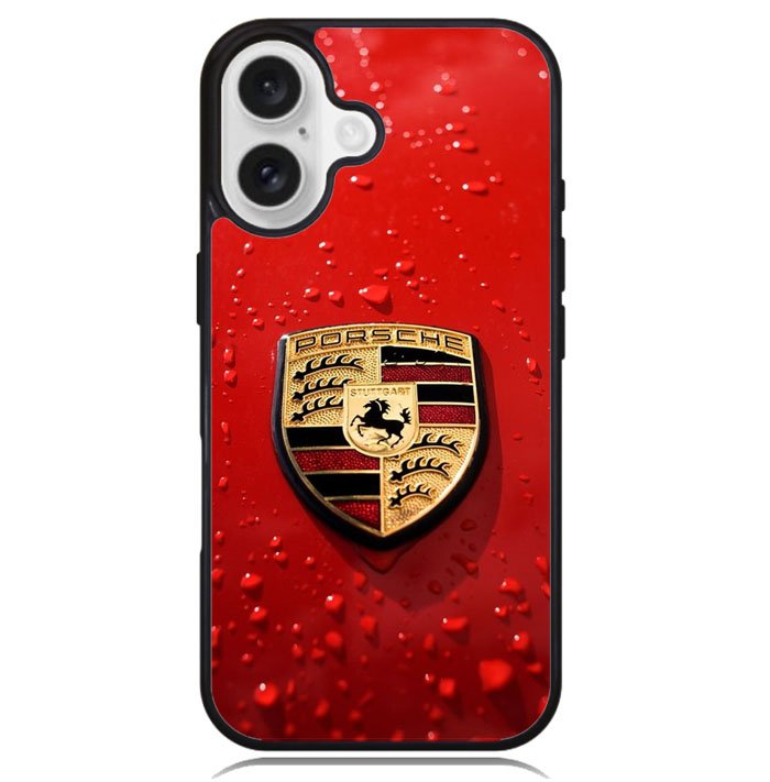 Porsche Logo Red X8906 iPhone 16 Case