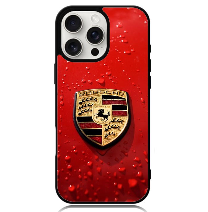 Porsche Logo Red X8906 iPhone 16 Pro Case