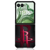 Black Houston Rockets X9065 Motorola Moto Razr+ Plus 2024/2025 Case, Motorola Razr 50 Ultra/50s Ultra Case