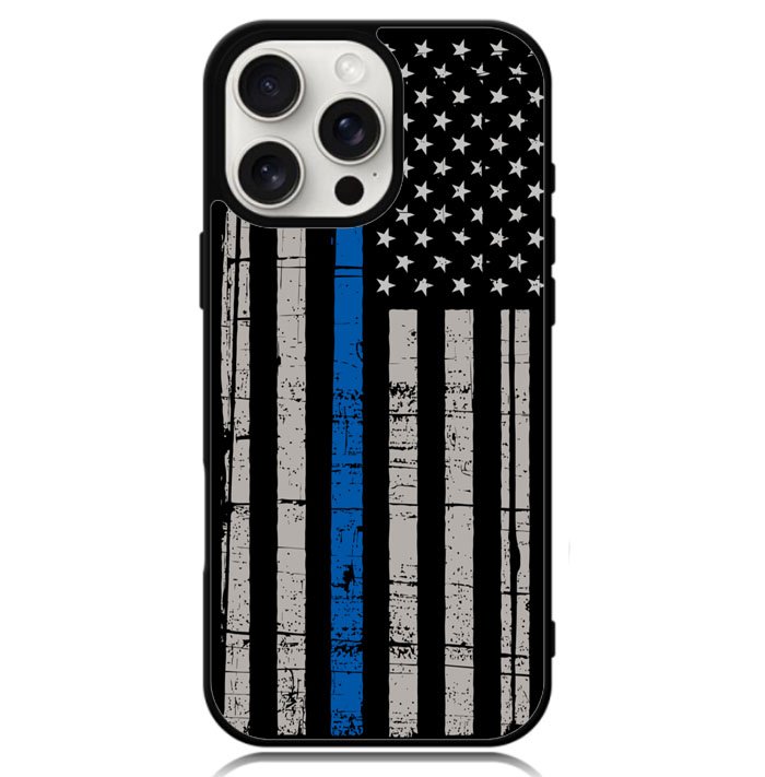 thin blue line flag X9119 iPhone 16 Pro Max Case