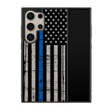 thin blue line flag X9119 Samsung Galaxy S24 Ultra 5G Case
